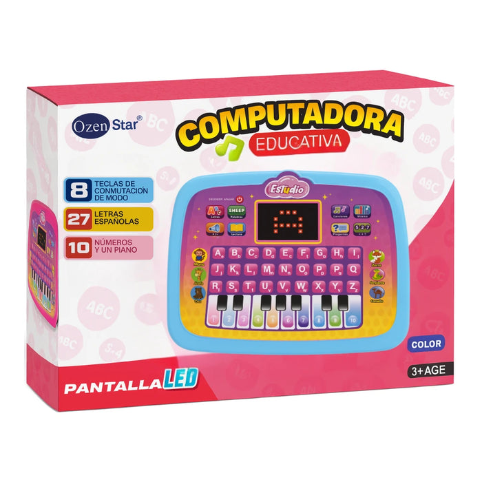 Computadora Educativa Infantil Juguete Piano Letras y Numero