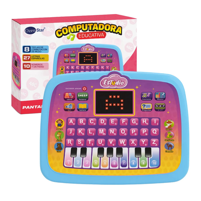 Computadora Educativa Infantil Juguete Piano Letras y Numero