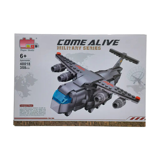 Construye Avión Militar De Guerra Aeronave Gris Armable - Fliperex