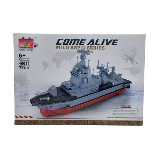 Construye Buque De Guerra Militar Armable Con Bloques - Fliperex