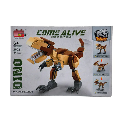 Construye Dinosaurio Tyrannosaurus 3 Diseños Armable Bloques - Fliperex
