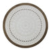 Cuadro De Madera Ornamental Mandala Blanco Borde Marco Cafe - Fliperex