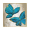 Cuadro De Mariposas Turquesas Resina Epoxica Marco Dorado