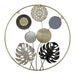 Cuadro De Metal Decorativo De Hojas Verdes Con 2 Espejos - Fliperex