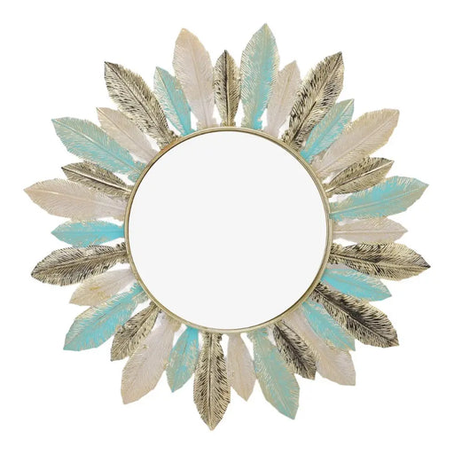 Cuadro De Metal Decorativo De Plumas Metalicas De Colores - Fliperex