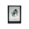 Cuadro De Vidrio Marco Negro Diseño Piano Decorativo