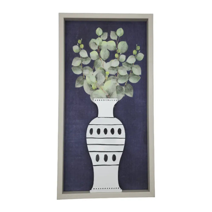 Cuadro Decorativo De Florero Con Flores Para Decorar Hogar - Fliperex