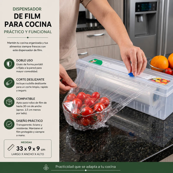 Dispensador De Papel Alusa Cortador Film Porta Rollo