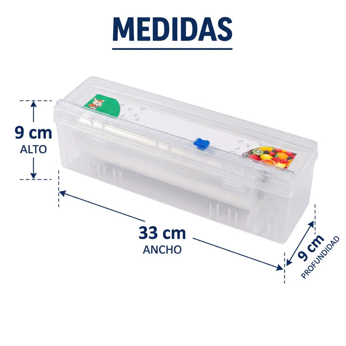 Dispensador De Papel Alusa Cortador Film Porta Rollo