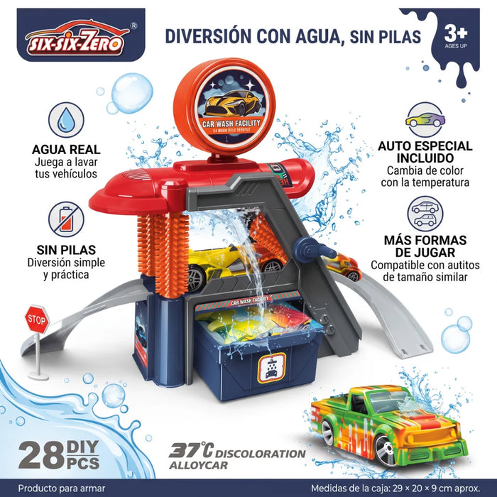 Estación Lavado De Autos Juguete Con Pista Y Accesorios Infantil