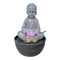 Estatua Figura De Buda Gris Decorativa Buda Fuente De Agua