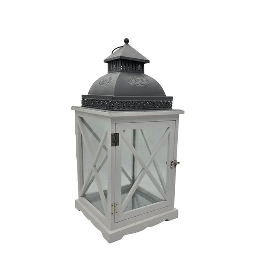 Farol Calentador De Vela Costero De Madera Blanca Vintage S - Fliperex