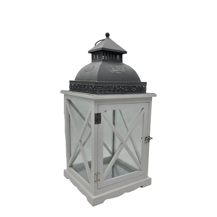 Farol Calentador De Vela Costero De Madera Blanca Vintage S - Fliperex