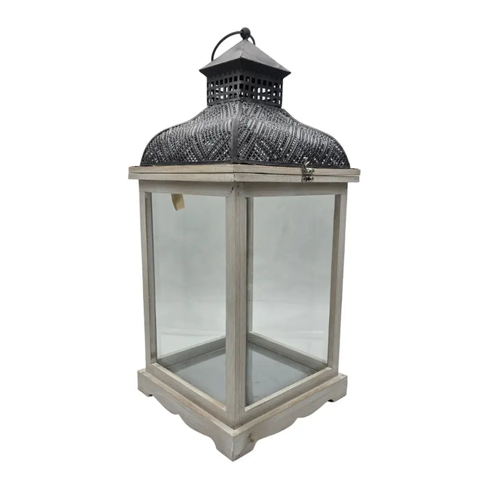 Farol Calentador De Vela Costero De Madera Blanco Vintage M - Fliperex