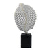 Figura Adorno De Hoja Blanca Decorativa En Resina Moderna M - Fliperex