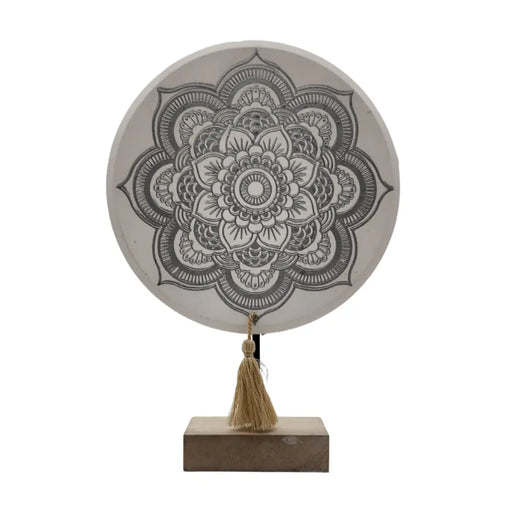 Figura Decorativa Mandala Madera Redondo Grande - Fliperex