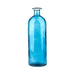 Florero Botella Decorativa De Vidrio Cristal Tonos Azules - Fliperex