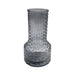 Florero Decorativo De Vidrio Con Diseño Base Ancha Gris 25 - Fliperex