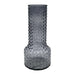 Florero Decorativo De Vidrio Con Diseño Base Ancha Gris 30 - Fliperex