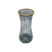 Florero Jarrón De Vidrio Cristal Con Borde Dorado - Fliperex