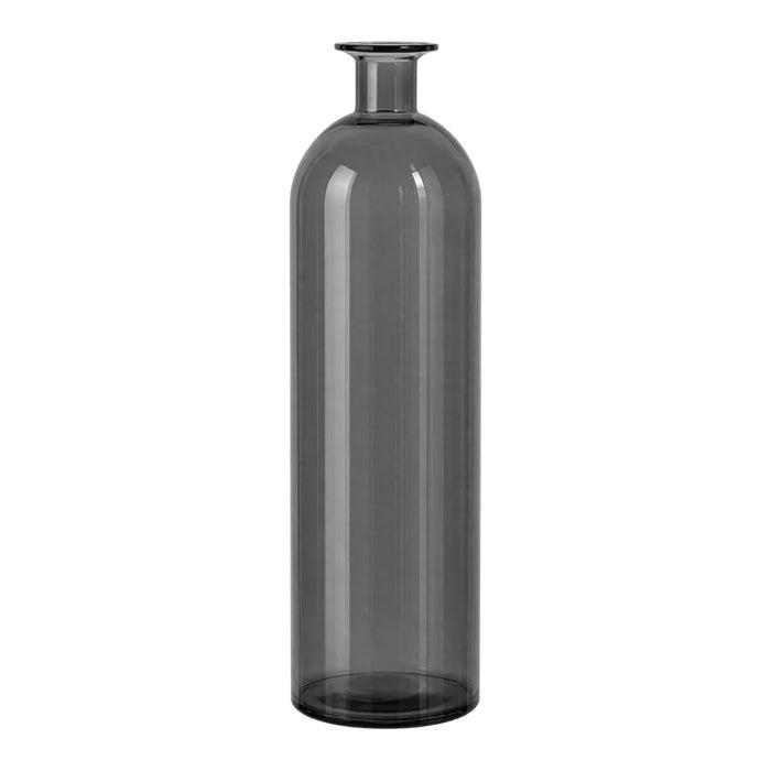 Florero Botella De Vidrio Decorativo Cristal Oscuro L