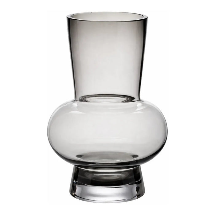 Florero Elegante De Vidrio Cristal Premium Tono Oscuro