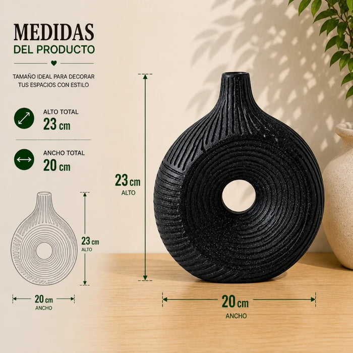 Florero Jarron de Resina Diseño Minimalista Moderno Textura