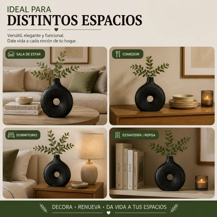 Florero Jarron de Resina Diseño Minimalista Moderno Textura