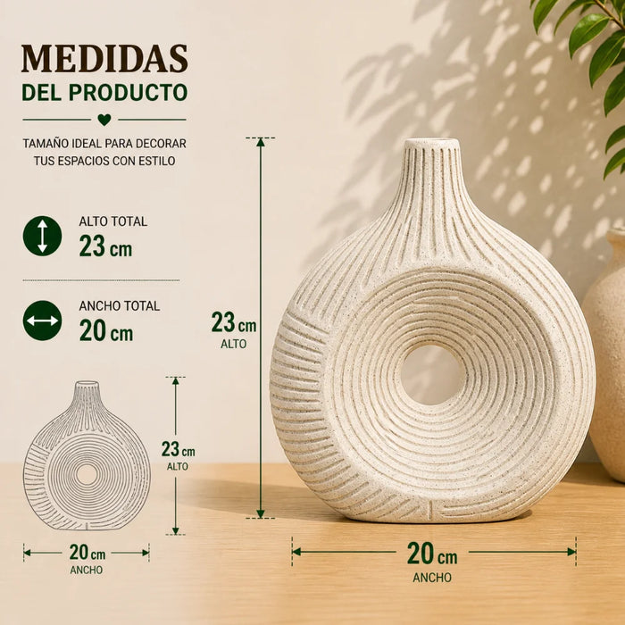 Florero Jarron de Resina Diseño Minimalista Moderno Textura