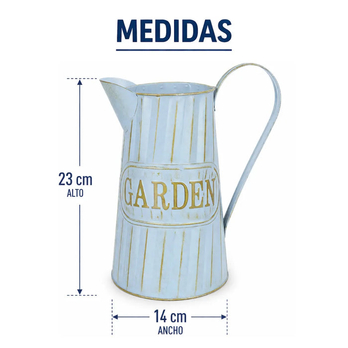 Florero Metalico Tipo Jarra Decorativo Garden Para Flores