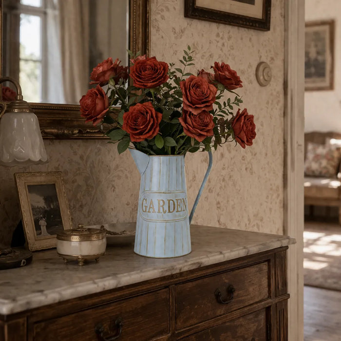 Florero Metalico Tipo Jarra Decorativo Garden Para Flores