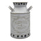 Florero Metalico Tipo Lechero Decorativo Vintage Relieve
