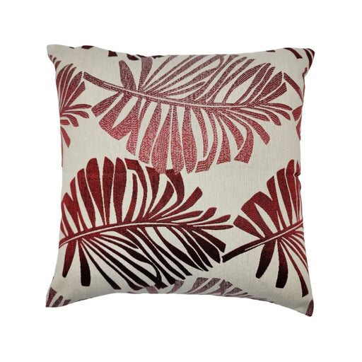 Funda De Cojin Con Diseño De Hojas Rojas Grandes 45 X 45 Cm - Fliperex
