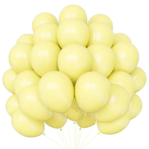 Globos Amarillo Macaron 10 Unidades Tamaño 25 Cm Fiesta - Fliperex