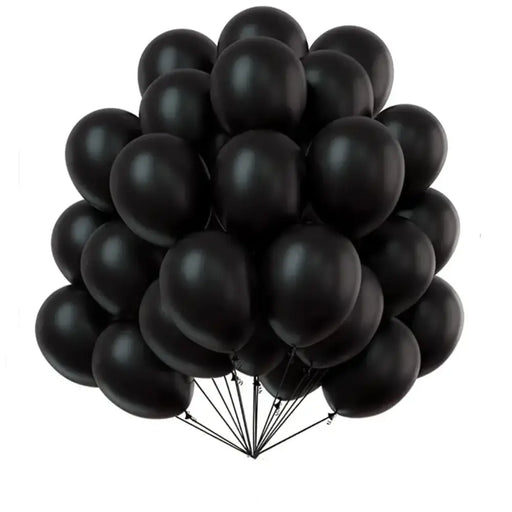 Globos Color Negro 100 Unidades Tamaño 25 Cm - Fliperex