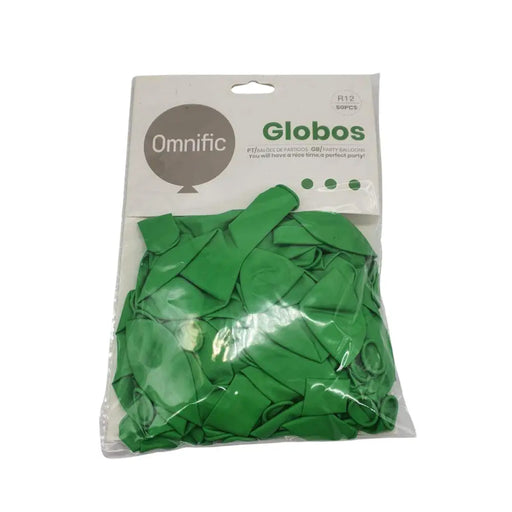 Globos Color Verde 50 Unidades Tamaño R12 - Fliperex
