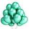 Globos Verde Metalizado 50 Unidades Tamaño 25 Cm