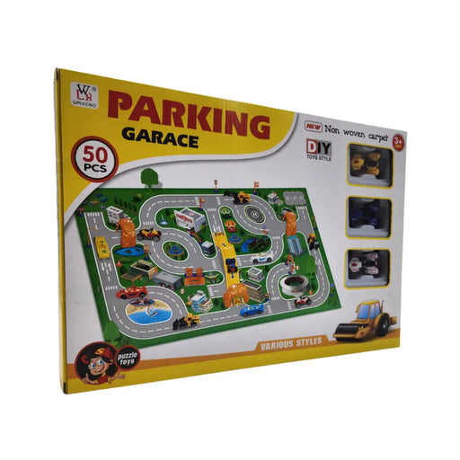 Juego Alfombra Para Niños Parking Garage Para Autitos 50 Pcs - Fliperex