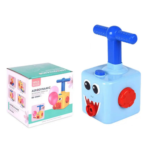 Juego Inflador De Globos Para Niños Autos Carreras Celeste - Fliperex