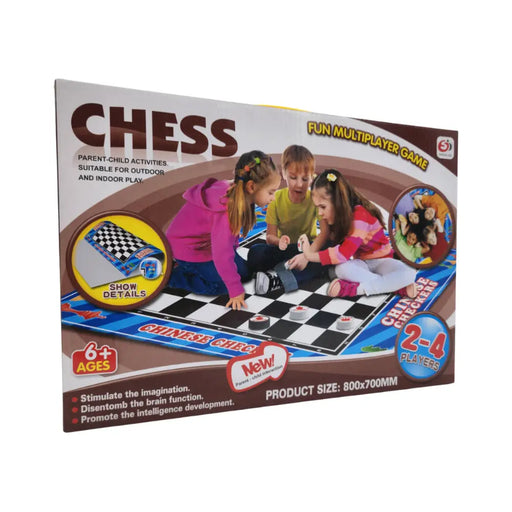 Juego Tablero Ajedrez Alfombra De Entretención Niños - Fliperex