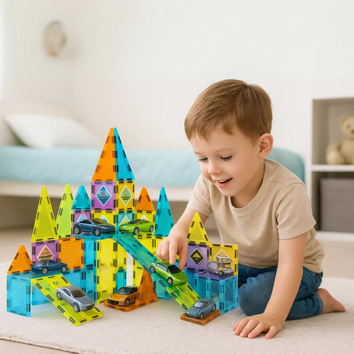 Juego Bloques Magneticos Construccion 75 Piezas Educativo