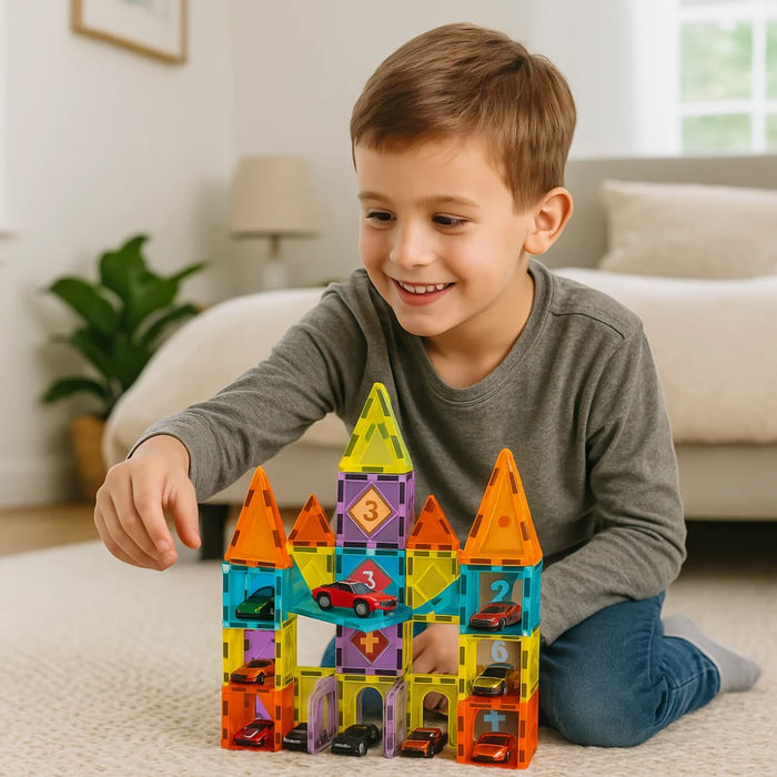 Juego Bloques Magneticos Construccion 78 Piezas Educativo