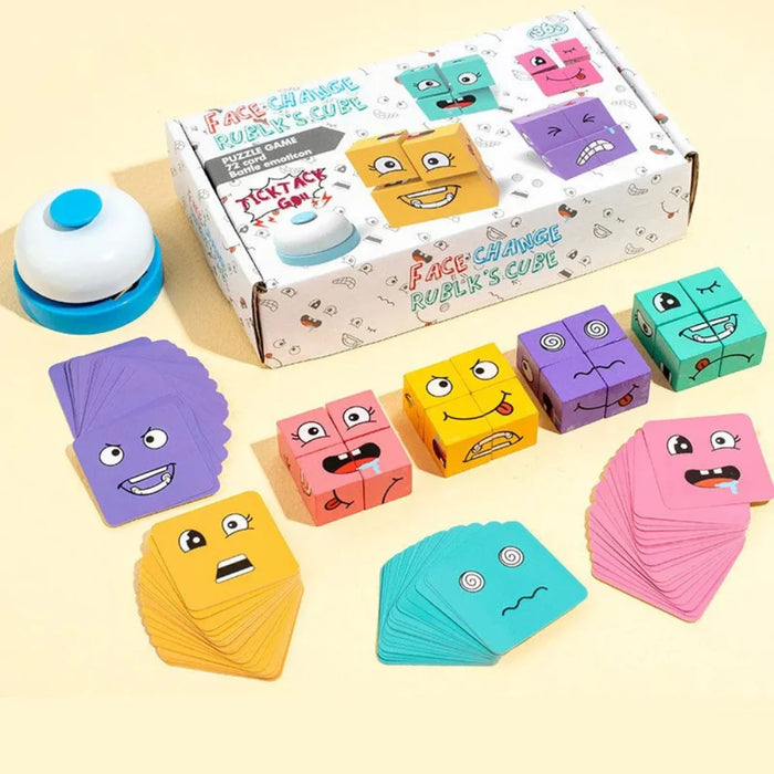 Juego De Expresion Cubo Cambia Cara De Colores Emoji