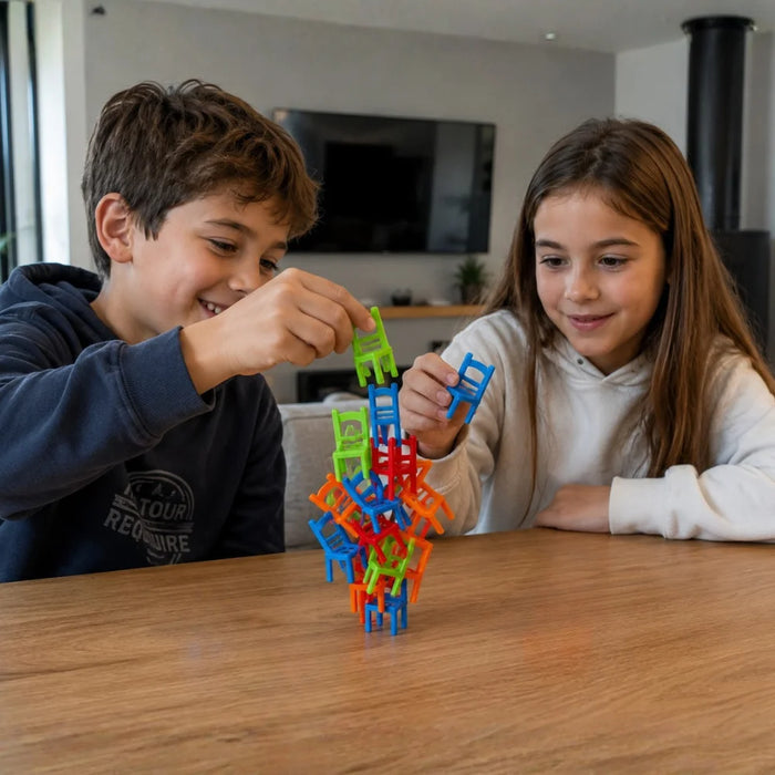 Juego De Mesa Equilibrio De Sillas Familiar Para Niños