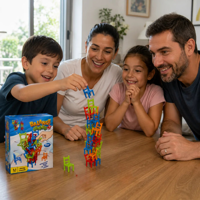Juego De Mesa Equilibrio De Sillas Familiar Para Niños