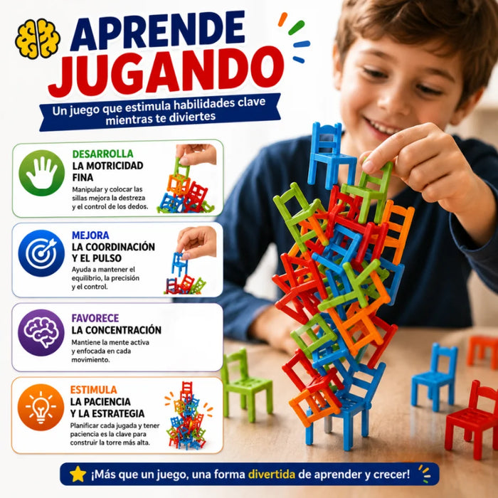 Juego De Mesa Equilibrio De Sillas Familiar Para Niños