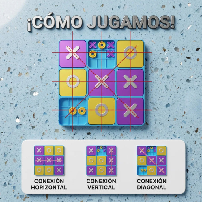 Juego Gato Múltiple Tic Tac Toe Estrategia Familiar Infantil