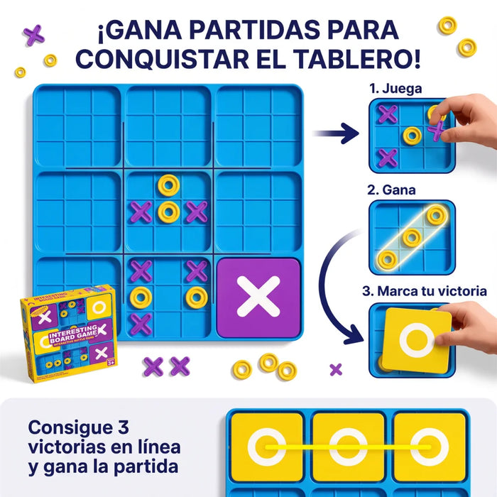 Juego Gato Múltiple Tic Tac Toe Estrategia Familiar Infantil