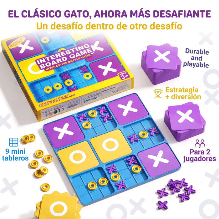 Juego Gato Múltiple Tic Tac Toe Estrategia Familiar Infantil