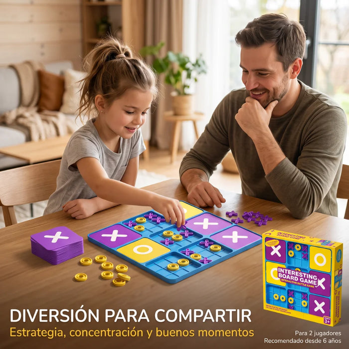 Juego Gato Múltiple Tic Tac Toe Estrategia Familiar Infantil